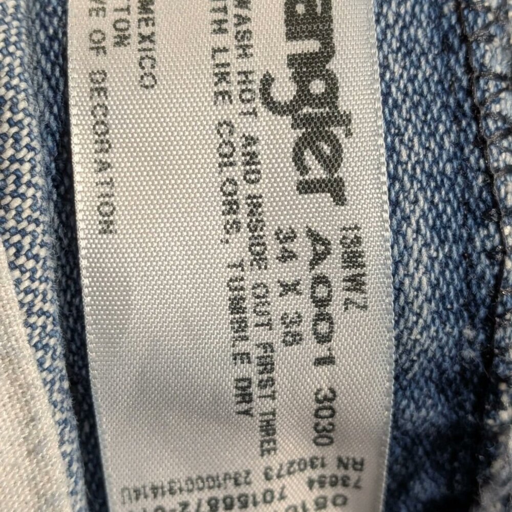 Wrangler Mens 34 x 38 Blue Denim Classic Fit Jeans Made In The USA - Picture 4 of 6